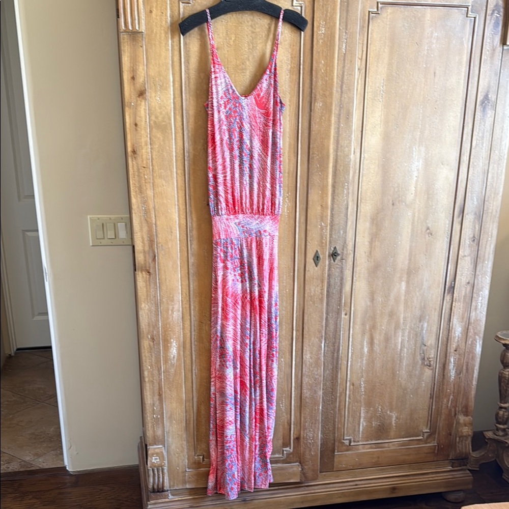 Veronica M. Red and Blue Maxi Dress